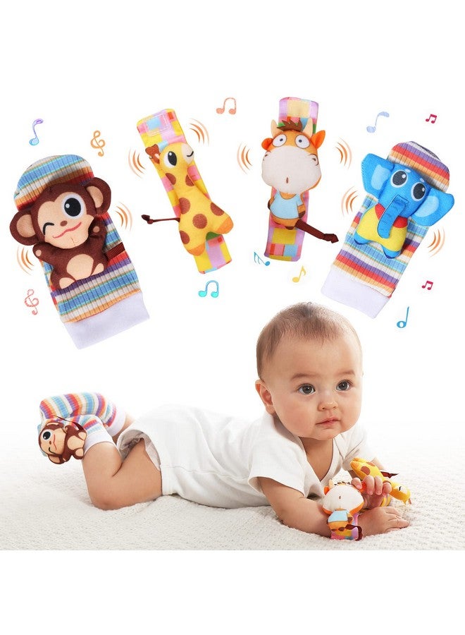 Foot Finders & Wrist Rattles For Infants Developmental Texture Toys For Babies & Infant Toy Socks & Baby Wrist Rattle Baby Boy Girl Newborn Toys Gifts 06 6 To 12 Months