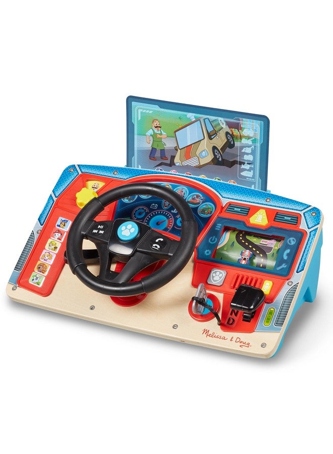 Paw Patrol Rescue Mission Wooden Dashboard Activity Board Toddler Sensory Toys Pretend Play Driving Toy For Kids Ages 3+