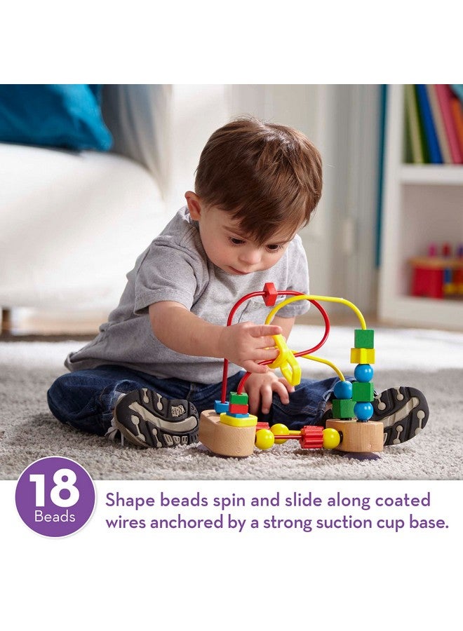 First Bead Maze Wooden Educational Toy For Floor High Chair Or Table Infant Maze Toy Bead Maze Toys For Toddlers And Babies 4.2 X 7 X 8.6 Inches ; 1.3 Pounds
