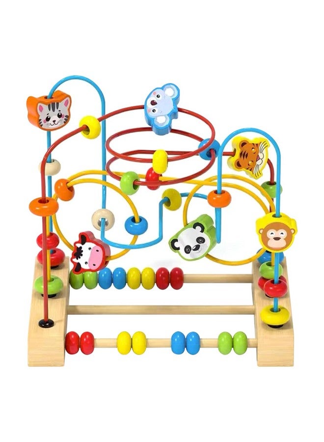 Bead Maze Toy For Toddlers Wooden Bead Toys Colorful Roller Coaster Preschool Educational Toys For Kids Classic Birthdday Gift For Toddlers Baby Infant Boys Girls