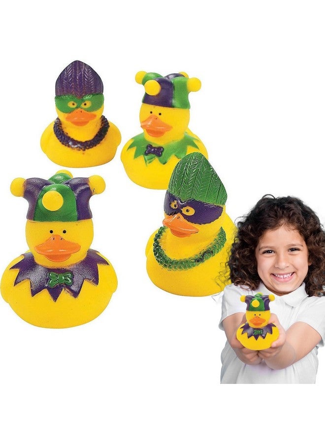 Mardi Gras Duckies Bulk Set Of 12 Rubber Ducks Parade And Party Favor Supplies And Handout Toys