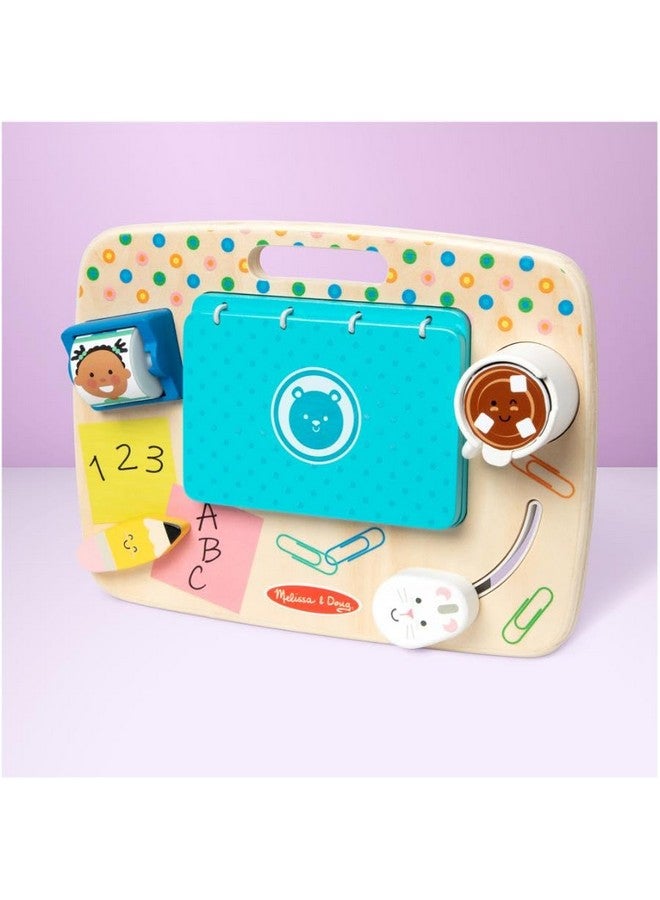 Wooden Work & Play Desktop Activity Board Infant And Toddler Sensory Toy Fsccertified Materials