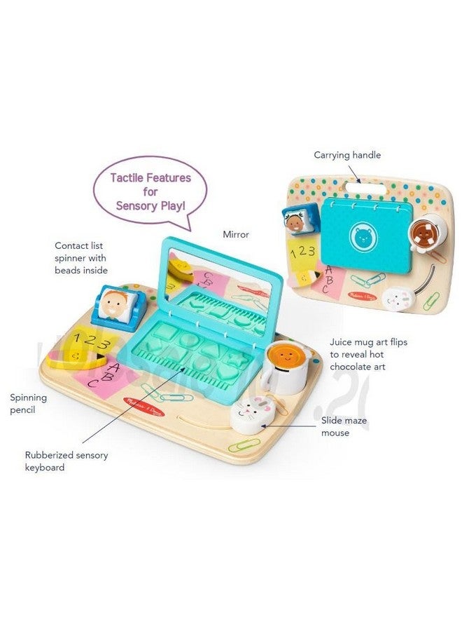 Wooden Work & Play Desktop Activity Board Infant And Toddler Sensory Toy Fsccertified Materials