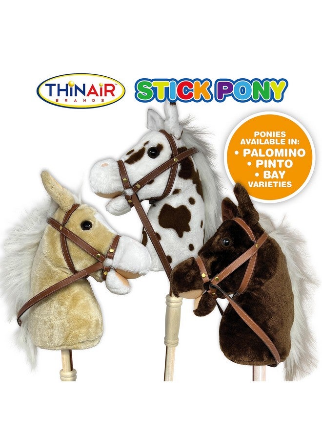 Stick Horse Plush Handcrafted Hobby Horse Provides Fun Pretend Play For Toddlers & Preschoolers Handsewn Head Sturdy Wood Stick Plus Neighing & Clipclop Sounds