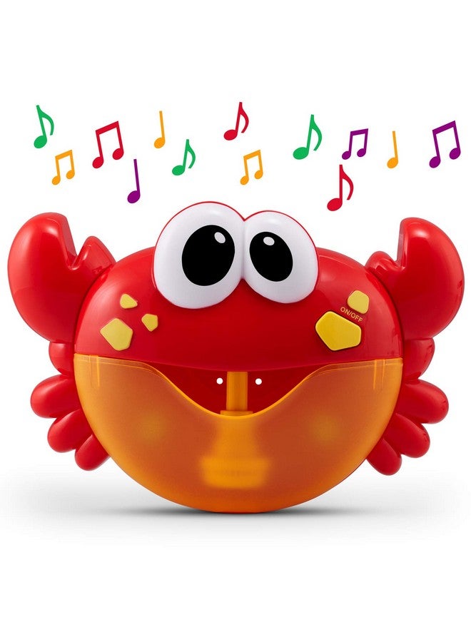 Crab Bubble Bath Maker For The Bathtub. Blows Bubbles And Plays 24 Children’S Songs Baby Kids Bath Toys Makes Great Gifts For Toddlers Singalong Machine (Lightred)