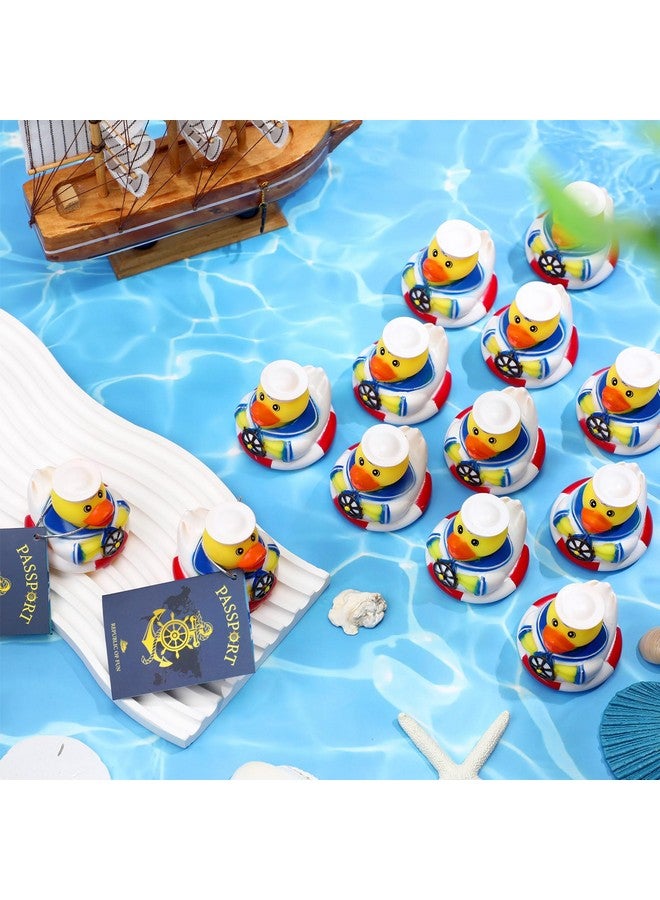 12 Packs Cruise Ships Rubber Ducks 2 Inch Nautical Rubber Duck Bulk Cruise Ducks Sailing Rubber Ducks Cruise Ship Toy For Carnival Party Gift Classroom Incentives Bath Tube Pool Toy