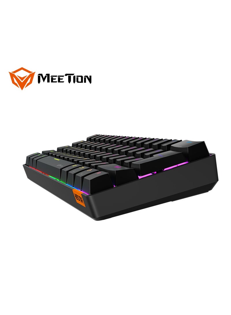 MEETION Dual Mode Bluetooth 60 Gaming Keyboard Ergonomic Design, Double Injection Processing, Mechanical Gaming Keyboard MK005BT Black