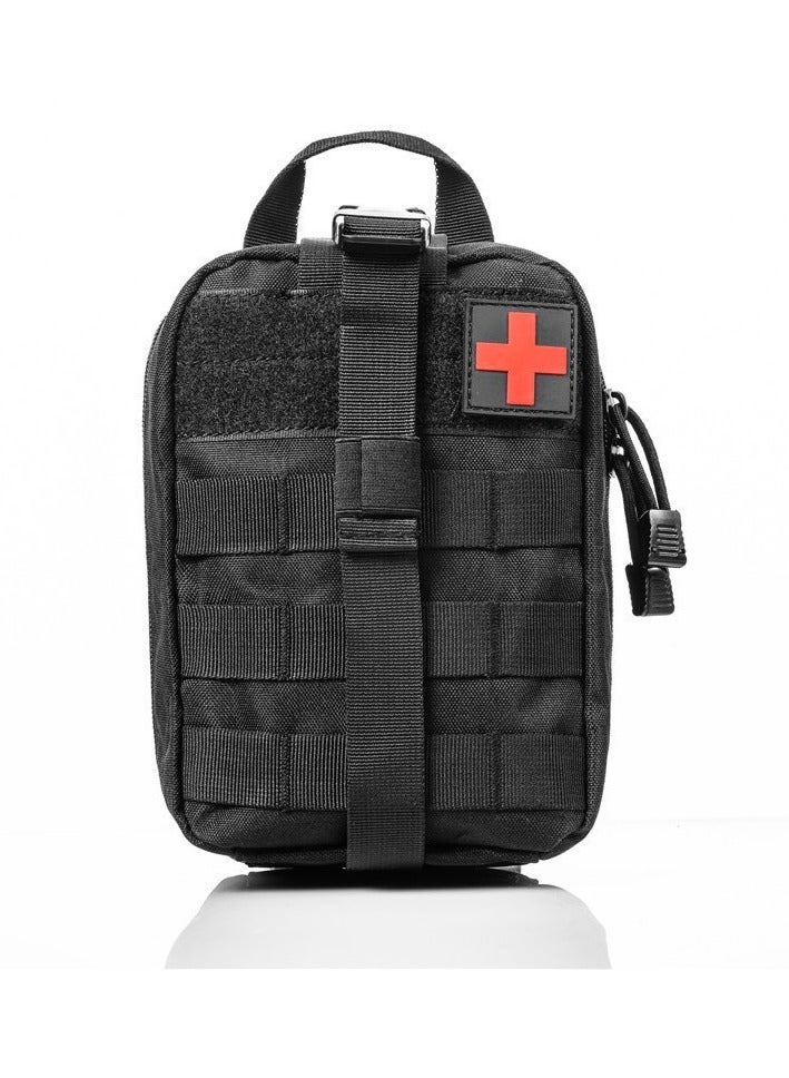 First Aid Bag, Tactical Medical Pouch, Waterproof Lightweight  First Aid Kit Medical Bag, Emergency Survival Kit Bag For Hiking Travel Home Emergency Treatment Case, ( Black  )