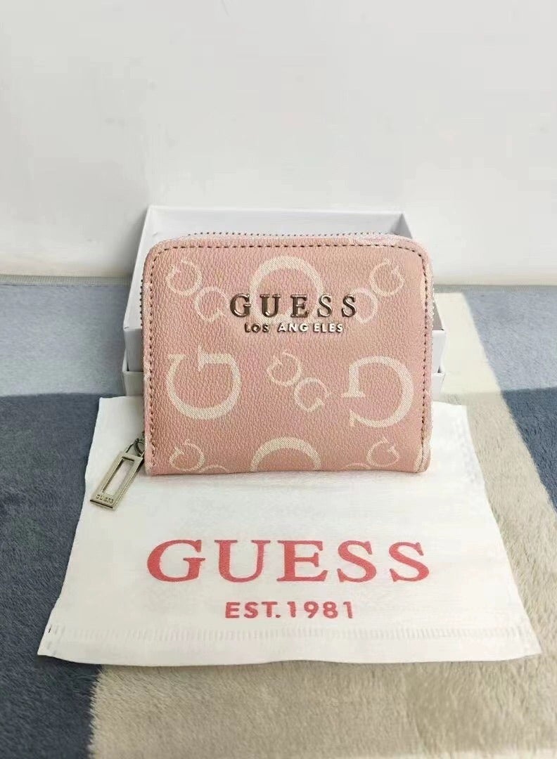 GUESS Women Brand Logo Printed Zip Around Wallet