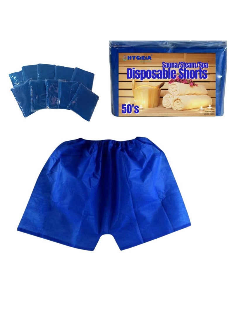 Blue Sauna Shorts Non-woven, (50 pcs Bundle)