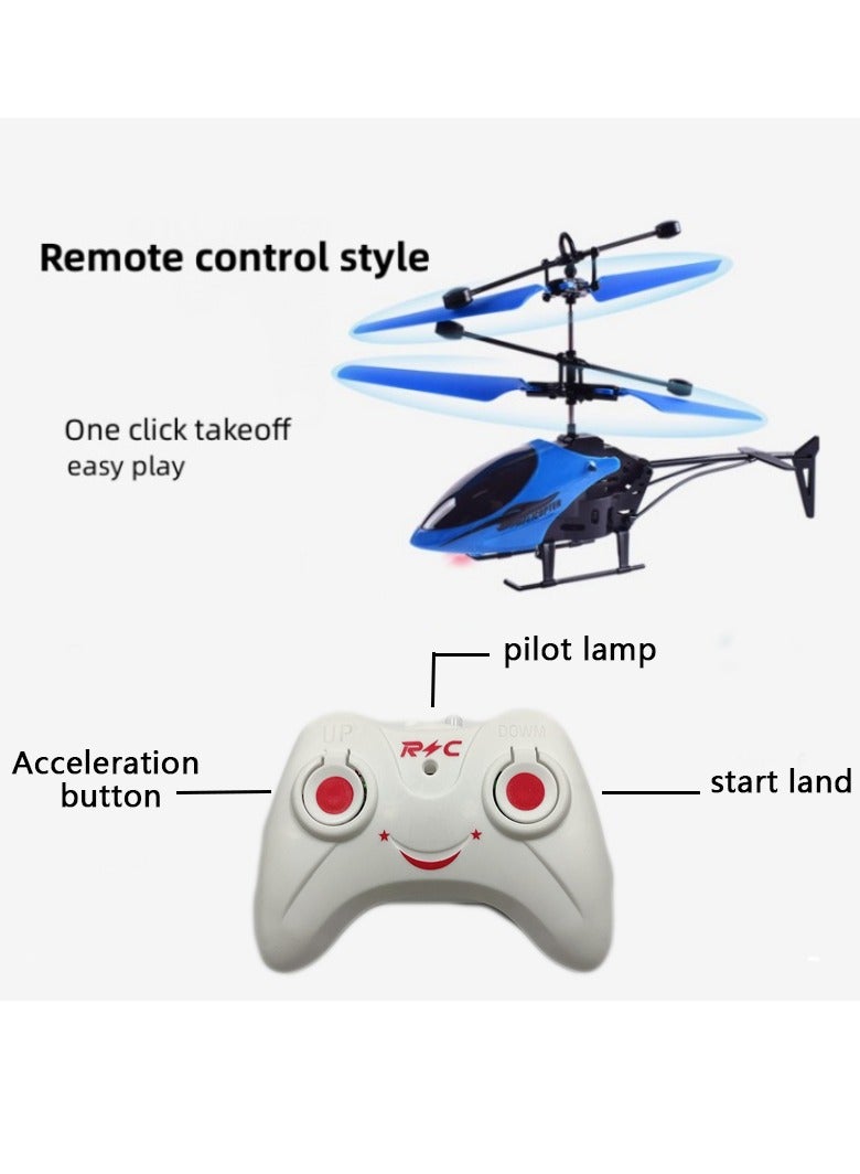 Rc Helicopter, Toy Helicopter With Sensor And Remote Control, Safe Fall-resistant Rechargeable Mini Rc Drone Helicopter For Children, (Red)