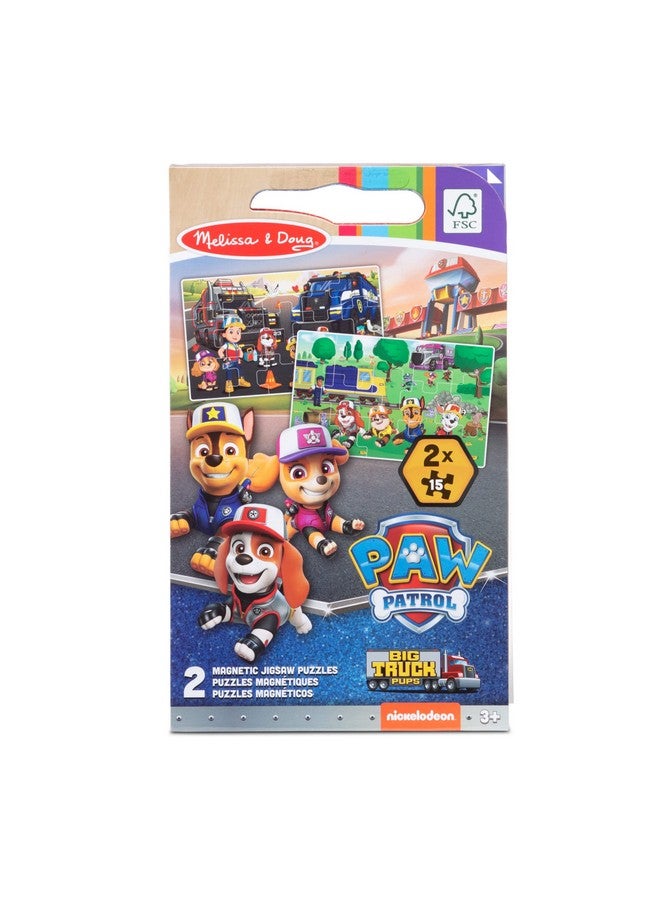 Paw Patrol Takealong Magnetic Jigsaw Puzzles Big Pup Trucks Puzzles For Kids Travel Activity Pad 3 And Above Gift For Boys Or Girls Fsccertified Materials