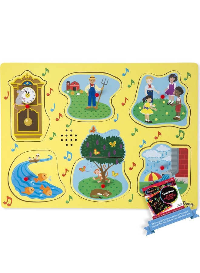 Singalong Nursery Rhymes 1 6Piece Sound Puzzle Bundle With 1 Theme Compatible M&D Scratch Fun Minipad (00735)