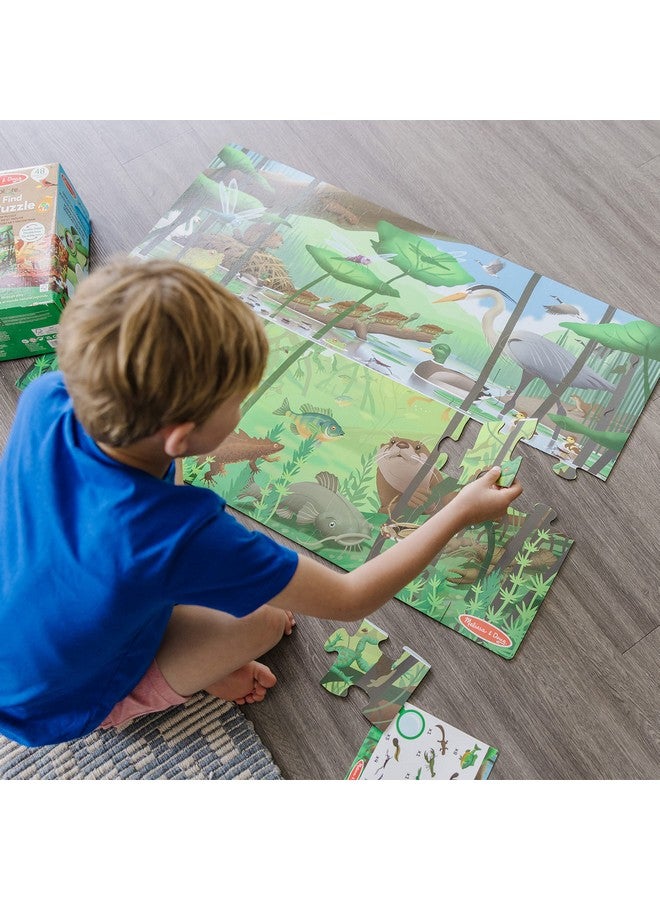 Let'S Explore Doublesided Seek & Find Puzzle Outdoorthemed Doublesided Wildlife Puzzle For Kids Fsccertified Materials