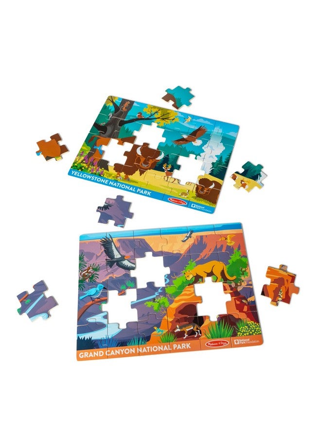 National Parks Yellowstone & Grand Canyon 24Pc Jigsaw Puzzle Bundle For Boys And Girls Ages 3+