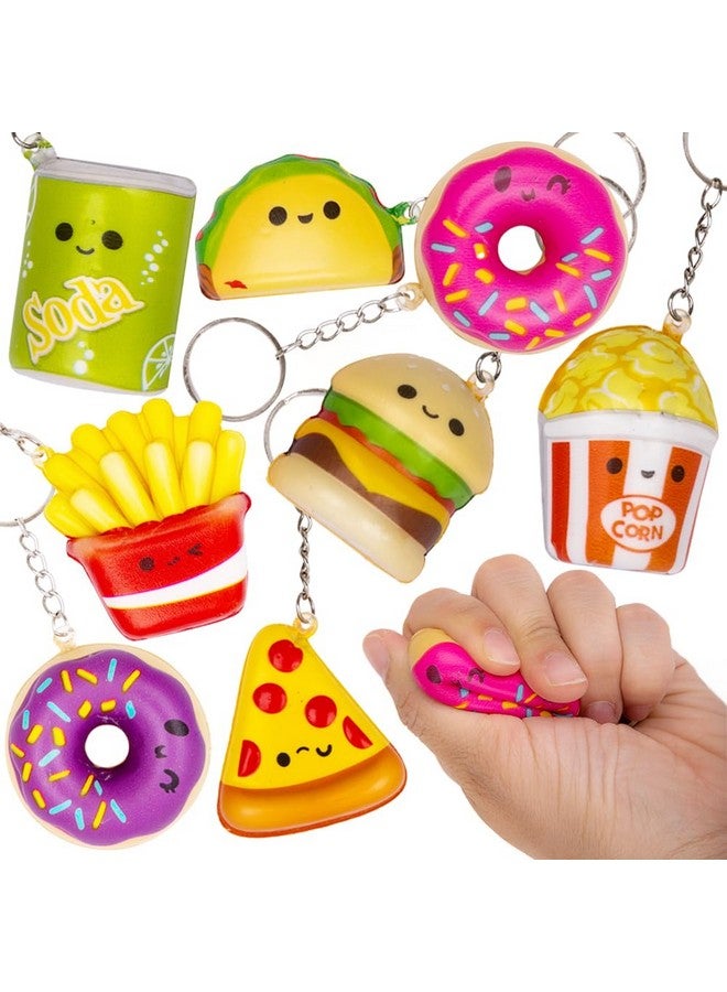 Mini Squish Fast Food Toys Set Of 8 Slowrise Stress Relief Toys For Kids In Assorted Food Designs Mini Fidget Toys For Sensory Play Party Favors Goodie Bag Fillers For Boys & Girls