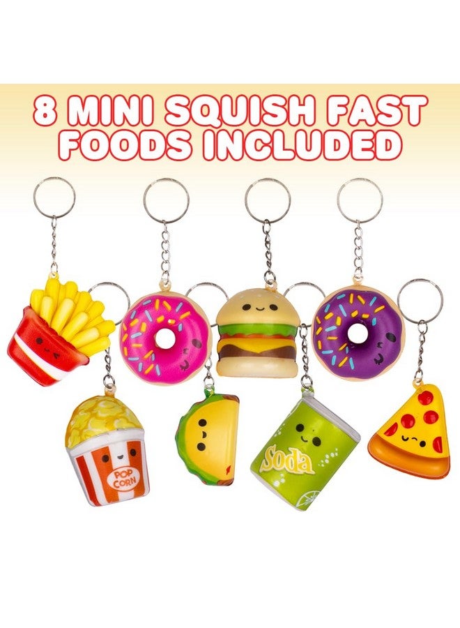 Mini Squish Fast Food Toys Set Of 8 Slowrise Stress Relief Toys For Kids In Assorted Food Designs Mini Fidget Toys For Sensory Play Party Favors Goodie Bag Fillers For Boys & Girls