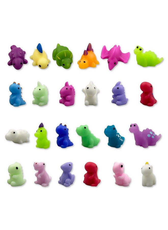 24 Pcs Dinosaur Kawaii Squishies Mochi Squishy Toys Stress Relief Toys For Kids Boys Girls Party Favors Birthday Gifts