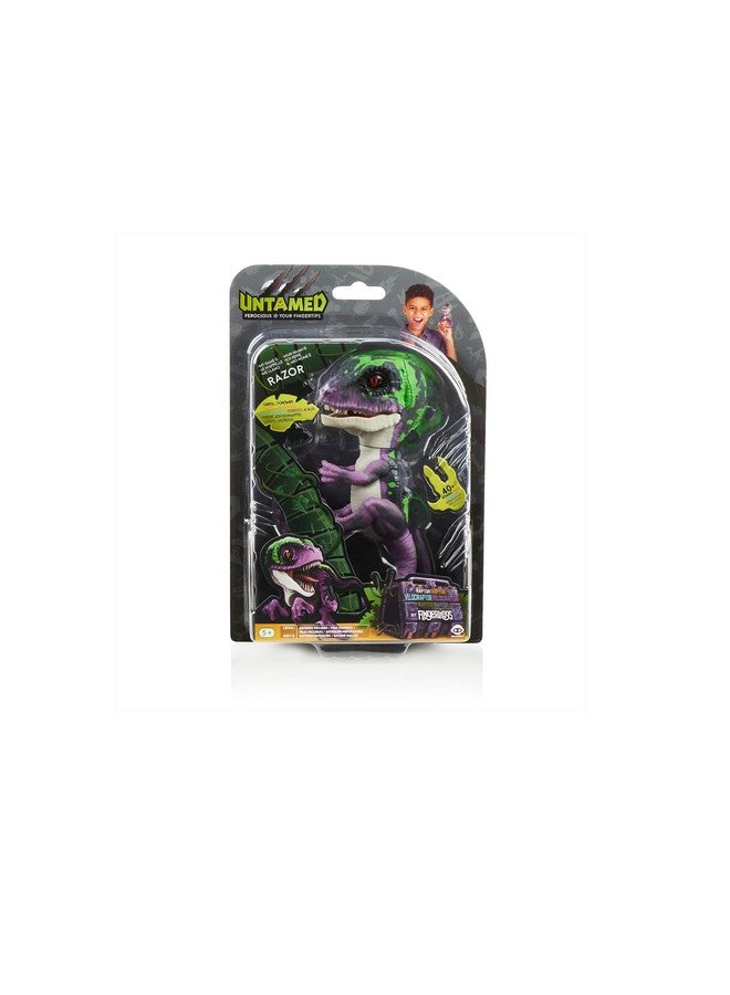 Untamed Raptor By Fingerlings Razor (Purple) Interactive Collectible Dinosaur By Wowwee