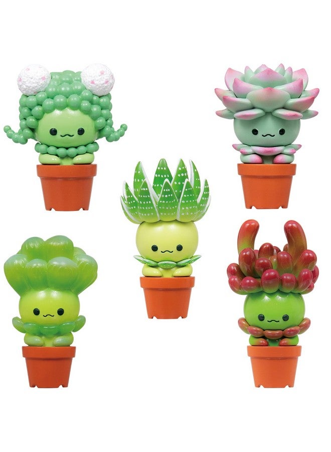 Succulent Friends Blind Box Plastic Toy Blind Box Includes 1 Of 5 Collectable Figurines Fun Versatile Decoration Authentic Japanese Design Made From Durable Plastic
