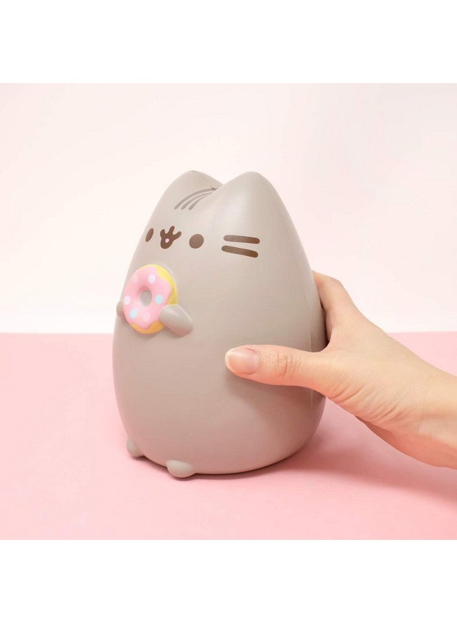 Pusheen Cat Slow Rising Cute Jumbo Squishy Toy (Bread Scented 6.3 Inch) [Birthday Gift Bags Party Favors Gift Basket Filler Stress Relief Toys] Pusheen With Donut