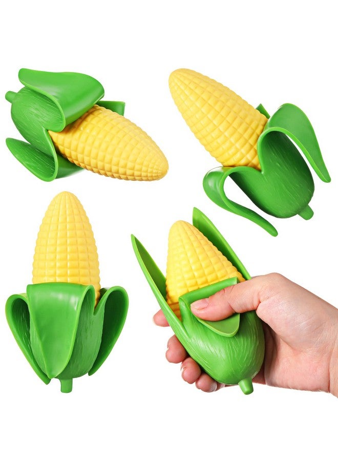 4 Pieces Banana Toy Banana Banana Fidget Toy Fake Banana Corn Toy Fake Corn Soft Stress Relief Toys Rubber Stretchy Banana Fruit Stress Toy Party Favors For Little Ones (Corn Style)