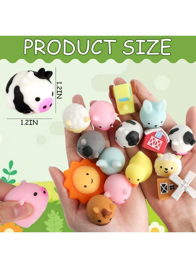 36 Pcs Farm Animals Mochi Squishy Toys Stress Squishy Toys For Kids Party Favors