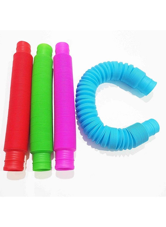Pop Multicolor Tubes Sensory Toys For Toddler Kids Learning Toys 4 Pack