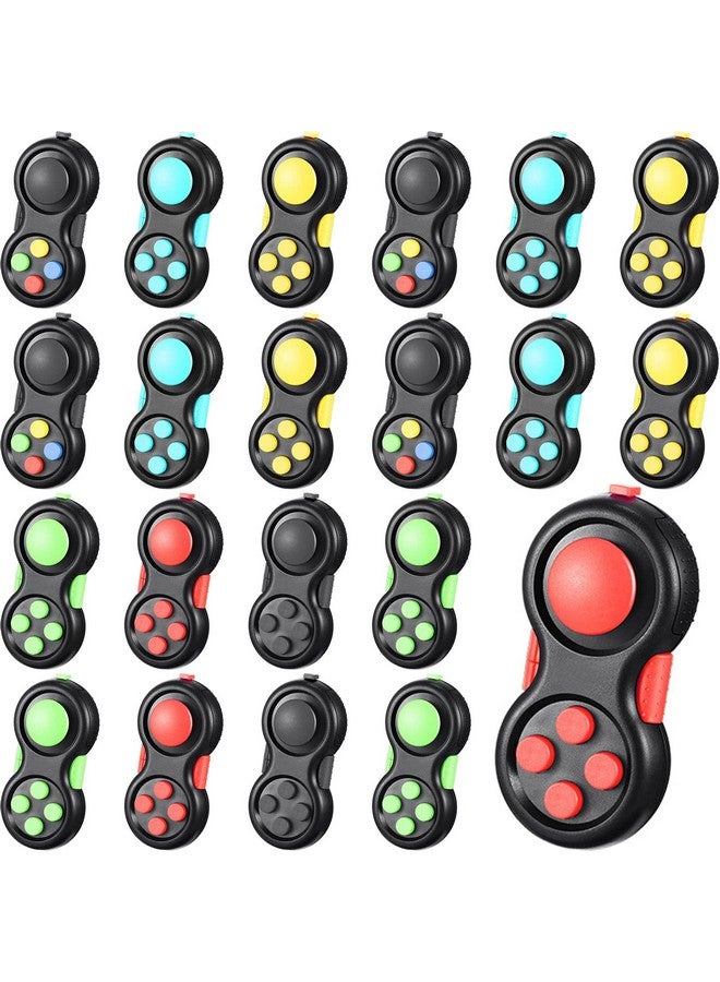 24 Pcs Pad Classic Retro Controller Game Pad Controller Handheld Controller Sensory Educational Toy Controller For Relieving Stress Adhd Add Ocd Autism Anxiety (Solid Style)