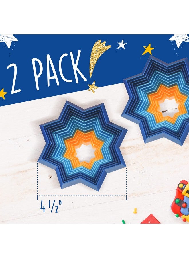 2Pack Original Monkey Fidget Star Kid Sensory Toys To Help Calm & Focus 3D Star Shaped Fidget Toys For Stress Relief In Children Multicolor Fidget Toy Pack For Mesmerizing Hours Of Fun