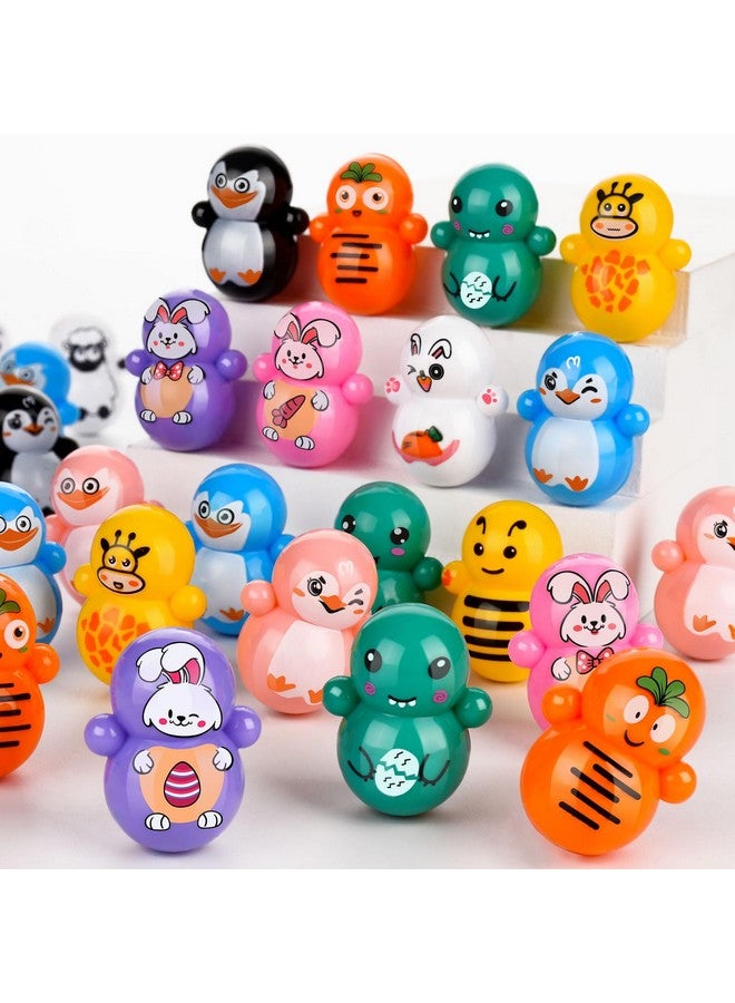 Mini Tumbler Toy 70Pcs Animal Tumbler Toys For Kids Doll Tumbler Toys For Classroom Rewards Goodie Bag Filler Birthday Party Favors