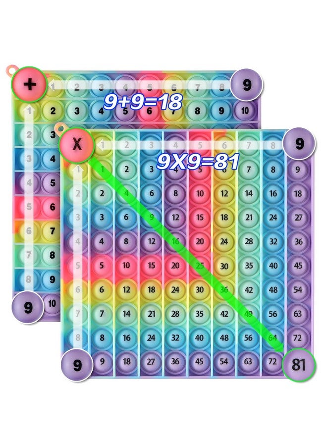 100 Bubbles Rightangled Macaron Multiplicatoin Pop For Kids Of Ages 48 Great Tools For Addition Subtraction Multiplication & Division Learning【Double Sided Printing】