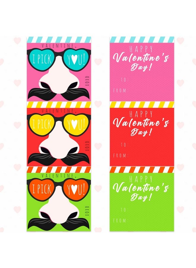 Valentines Day Gifts For Kids Set Of 24 Nose Picking Valentines Cards With Pop Tubes Funny Valentines Classroom Favors Exchange Cards For Boys Girls School Class Preschool