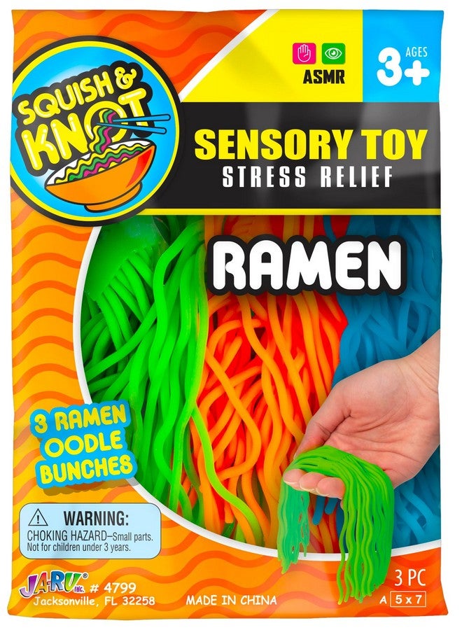 Ramen Textured Stretchy Noodles (1 Ramen Pack) Strings And Super Sensory Fidget Toys For Kids And Adults. Stocking Stuffers Fidget Pack. Autism Anxiety Tactile Toy Kids Party Favor Ramen47991