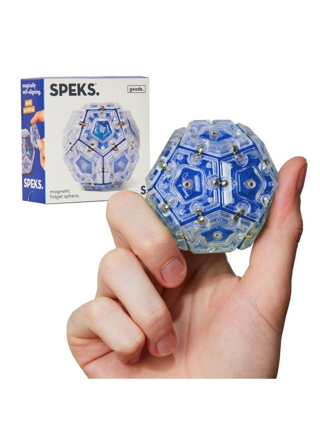 Geode Sphere Magnetic Fidget Toy For Adults Quiet Adult Sensory Toy For Stress Relief & Anxiety Office Desk Adhd Tool Stocking Stuffer & Top Gadget Gift Idea Cobalt 12Piece Set
