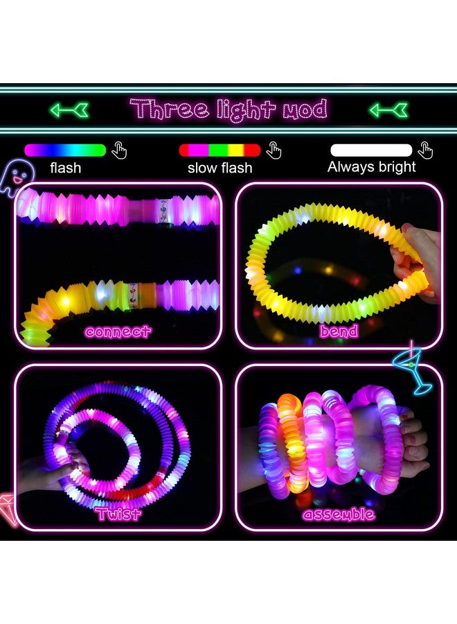50 Pack Light Fidget Tubes Party Favors Sensory Small Glow Sticks Glow In The Dark Party Supplies Led Fidget Tubes For Birthday Graduation Gifts Classroom Prize