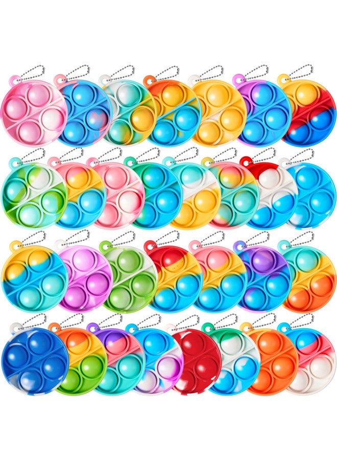 Pop Fidget Keychain Mini Fidget Toys Bulk 30 Pack Party Favors For Kids 48812 Years Kids Goodie Bag Stuffers Fidgets For Classroom Prizes Sensory Fidget Toy Packs