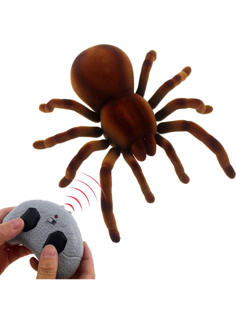 Spider Remote Control Animal Large Size Realistic Tarantula Toys Vehicle Car Electric Kids Brown