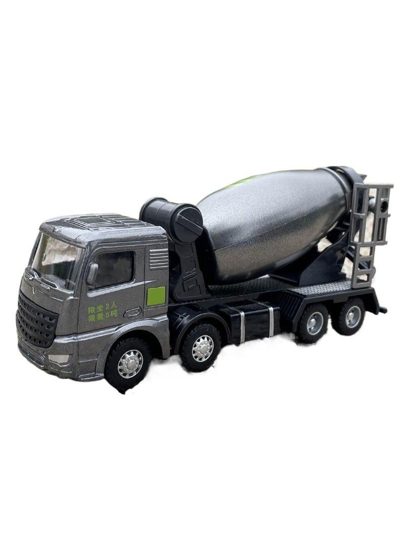 Construction Vehicle Toy, Heavy Duty Cement Mixer Truck For Pretend Play, Realistic Engineering Diecast Truck Toy, Durable Safe Construction Model Vehicle For Children, (1pc, Mixer Truck)