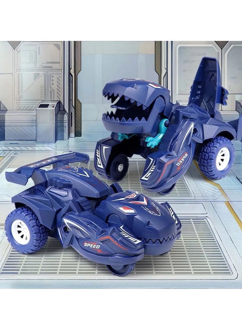 Transforming Dinosaur Toy, Inertia Sliding Car Crash Deformation Dinosaur Toy, Durable And Safe Children's Dinosaur Car Toy, Elegant Design Dinosaur Models Car Toys For Kids, (Orange)