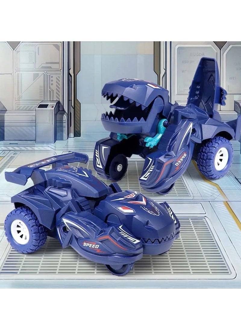 Transforming Dinosaur Toy, Inertia Sliding Car Crash Deformation Dinosaur Toy, Durable And Safe Children's Dinosaur Car Toy, Elegant Design Dinosaur Models Car Toys For Kids, (Red)