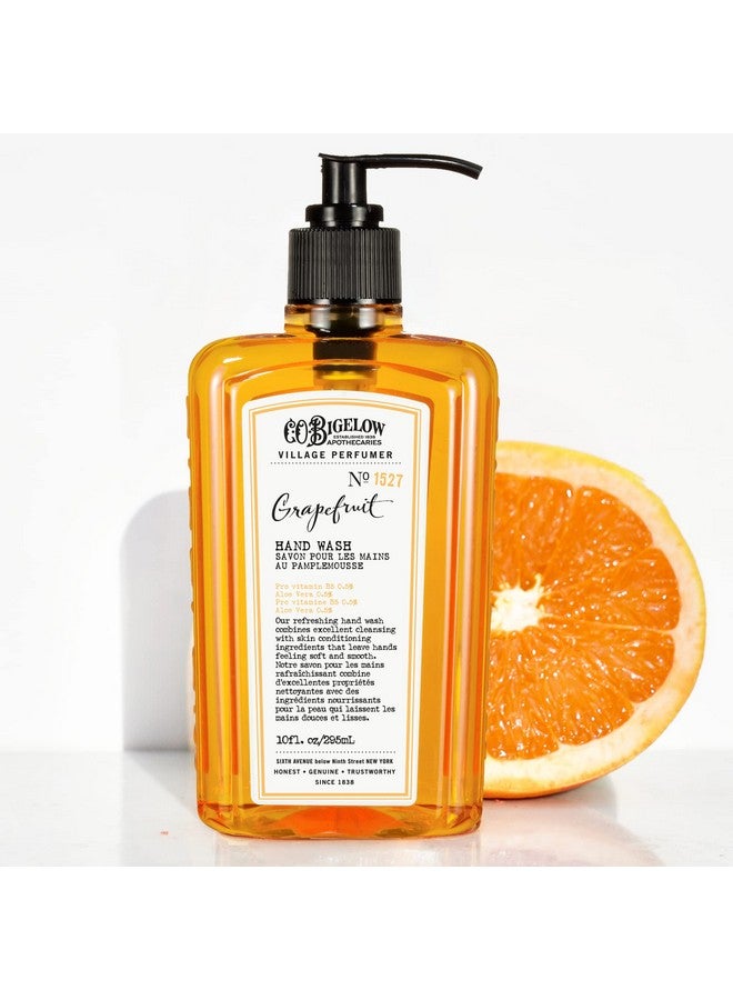 C.O. Bigelow Hand Wash Grapefruit No.1527 Village Perfumer Moisturizing Hand Wash For Bathroom & Kitchen With Aloe Vera 10 Fl Oz