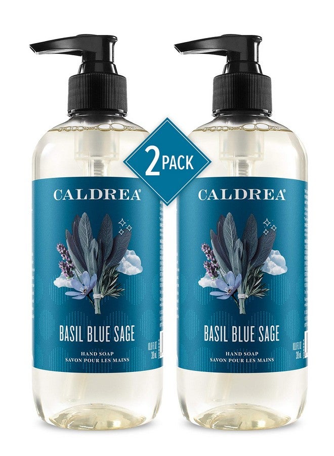 Hand Wash Soap Aloe Vera Gel Olive Oil And Essential Oils To Cleanse And Condition Basil Blue Sage 10.8 Fl Oz (Pack Of 2)