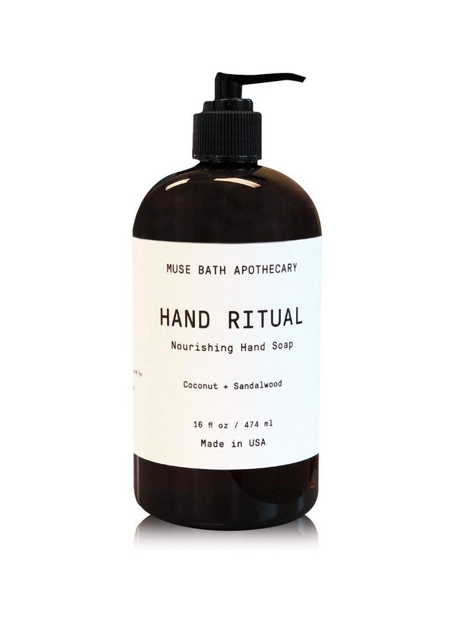 Muse Bath Apothecary Hand Ritual Aromatic And Nourishing Hand Soap Infused With Natural Aromatherapy Essential Oils 16 Oz Coconut + Sandalwood