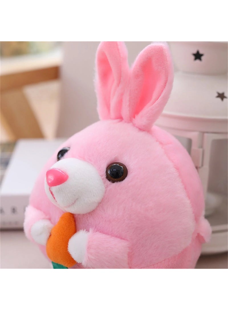 Electrical Plush Rabbit Toy Bouncing Talking Ball Baby Singing Beating Birthday Gift For Kids Pink