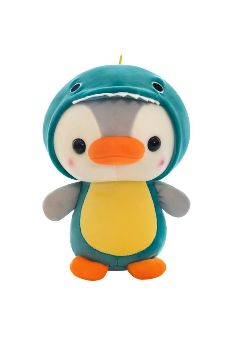 Kawaii Plush Toy Penguin Turn To Dinosaur Stuffed Doll Cartoon Animal Birthday Gift For Children