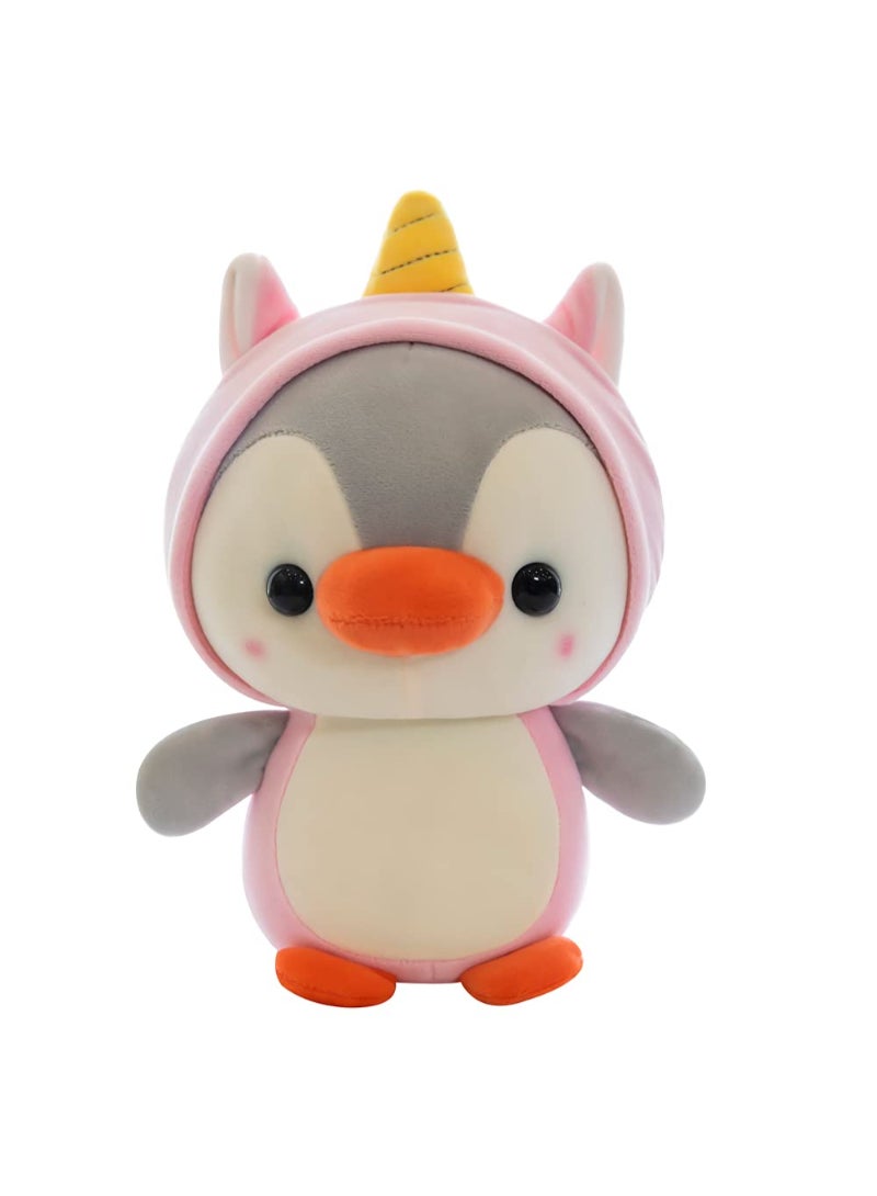 Kawaii Plush Toy Penguin Turn To Unicorn Stuffed Doll Cartoon Animal Birthday Gift For Children