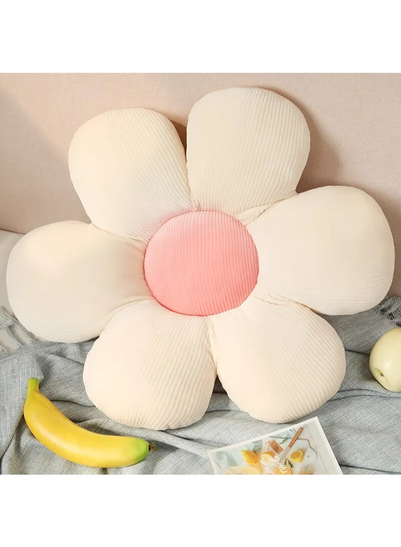 Colorful Flowers Plush Pillow Plant Petal Cushion Stuffed Toys Baby Home Décor White Pink 30cm