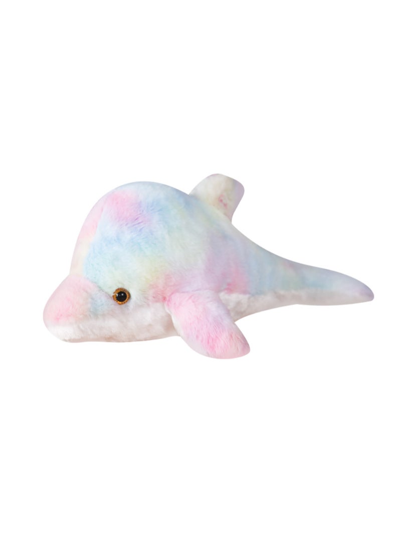 Creative Toy Luminous Plush Pillow Soft Stuffed Glowing Colorful Dolphin Cushion Led Light Toy Gift White