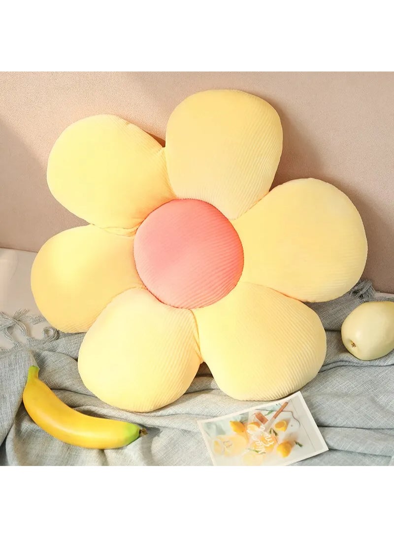 Colorful Flowers Plush Pillow Plant Petal Cushion Stuffed Toys Baby Home Decor Yellow Pink 30cm